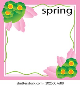 Paper flower pattern in frame