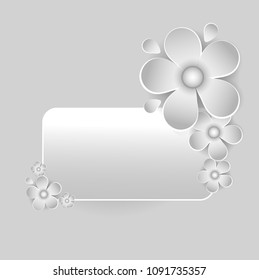 Paper flowers frame