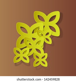 Paper Flowers Set - Isolated On Background - Vector Illustration, Graphic Design, Editable For Your Design. Eps 10