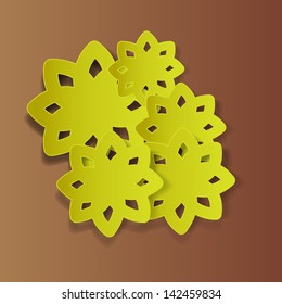 Paper Flowers Set - Isolated On Background - Vector Illustration, Graphic Design, Editable For Your Design. Eps 10