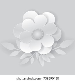 Paper flowers, vector illustration