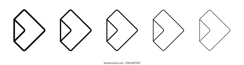 Paper fold icon Vector logo sign