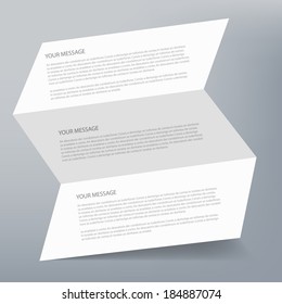 paper fold origami background for text and message design , Vector
