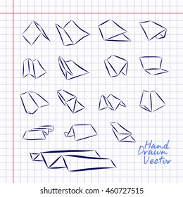 Paper Fold Sketch Illustration. Vector Eps. 10