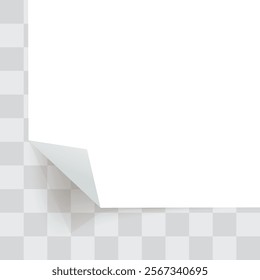 a paper folded corner on template back