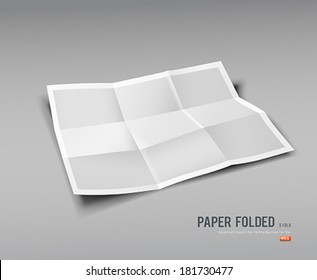 Paper Folded, Nine Fold For Business Design Background, Vector Illustration