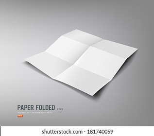 Paper Folded, six fold for business design background, vector illustration