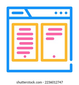 paper folder color icon vector. paper folder sign. isolated symbol illustration