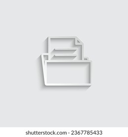paper  Folder with documents icon vector