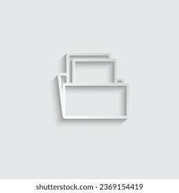 paper  Folder with documents icon vector