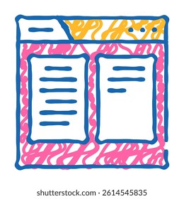paper folder doodle icon sketch vector. paper folder sign. isolated symbol illustration