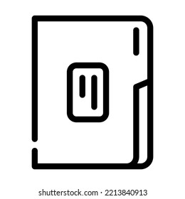 paper folder line icon vector. paper folder sign. isolated contour symbol black illustration