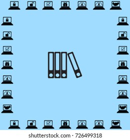 Paper folders vector icon