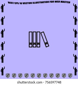 Paper folders vector icon