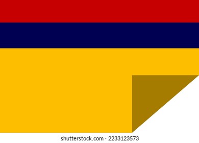 plegado de papel con estilo de bandera