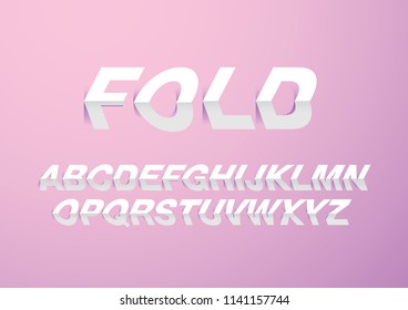 paper folding typography design vector/illustration