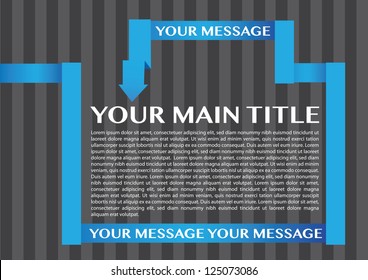 Paper folding Vector Layout Design Template with area for texts