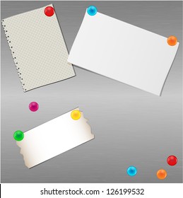 paper folias and magnets on a ferrous surface