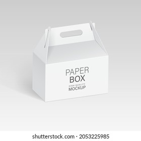 Paper food box packaging mockups