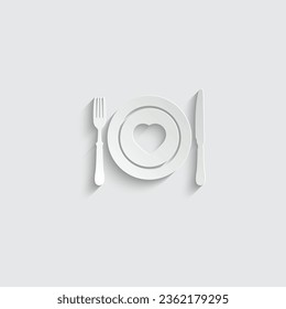 paper  food icon. best favorite restaurant sign 