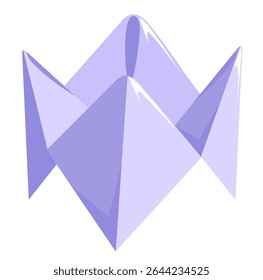 Paper fortune teller isolated on white background. Blank paper fortune teller. Origami paper, telling game, playing kid, children toy. Vector illustration.