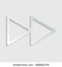 icono de reenvío de papel - icono de medios de señalización vectorial