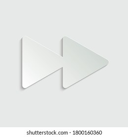 icono de reenvío de papel - icono de medios de señalización vectorial