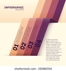 Paper four options template eps10 vector illustration