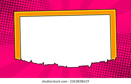 paper frame comic cartoon style