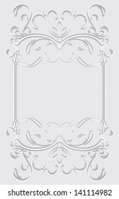 Paper frame in cut of paper style
