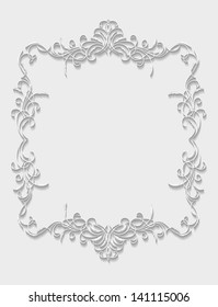 Paper frame in cut of paper style