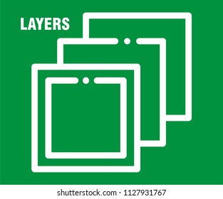 PAPER FRAME LAYERS VECTOR ICON