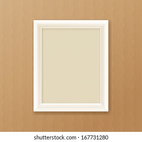 Paper frame on the cardboard background