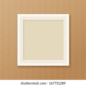 Paper frame on the cardboard background