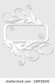 Paper frame on a gray background