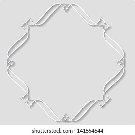 Paper frame on a gray background