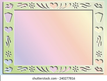 Paper frame for valentine's day
