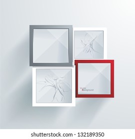 Paper Frames. Abstract 3D Geometrical Design