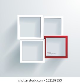Paper Frames. Abstract 3D Geometrical Design