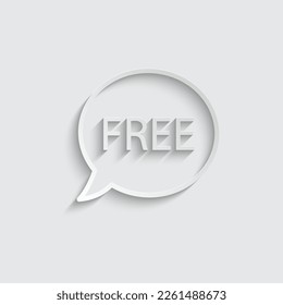 signo de texto libre de icono de chat libre de papel