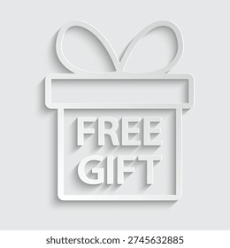 paper  free gift icon vector extra bonus sign