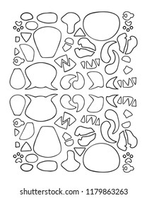 Paper game for the development of preschool children. Cut parts of the image and glue on the paper. Vector illustration