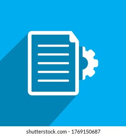 paper gear icon, business icon vector