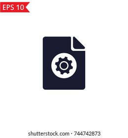 Paper with gear icon Vector.