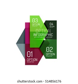 Paper geometric abstract infographic layouts. Vector business templates