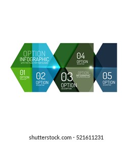 Paper geometric abstract infographic layouts. Vector business templates