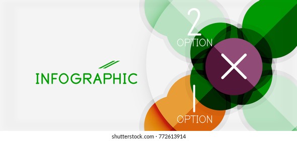Vorlage für geometrische Kreise, Vektorgrafik, abstrakter Hintergrund
