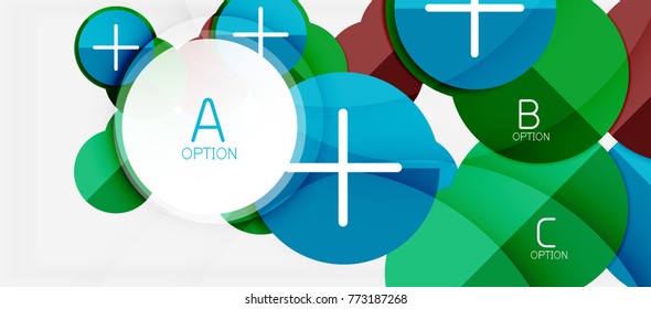 Vorlage für geometrische Kreise, Vektorgrafik, abstrakter Hintergrund