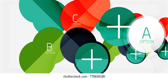 Vorlage für geometrische Kreise, Vektorgrafik, abstrakter Hintergrund
