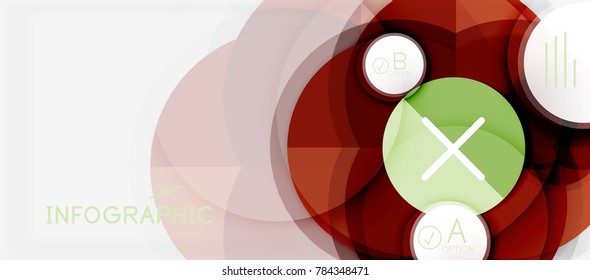 Vorlage für geometrische Kreise, Vektorgrafik, abstrakter Hintergrund